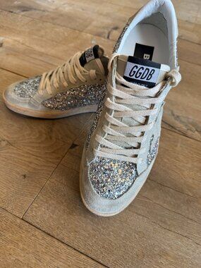 Golden Goose Ball Star Glitter Sneaker Silver/Ice 9US/39EU